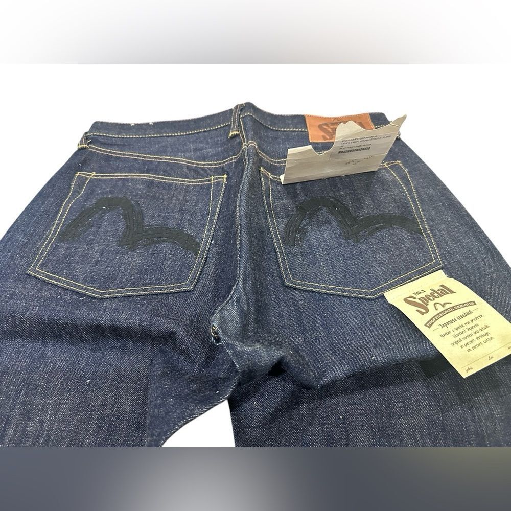 Vtg special edition Evisu heritage seldvage denim with black embroidered logo